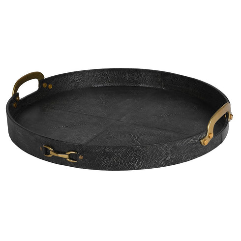 Hickory Black Textured Tray
